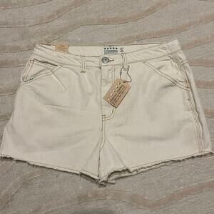 Fivestar General Carpenter Short 7/28 Relaxed Fit White 2.5 inseam Midrise Twill